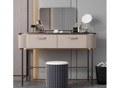 Tavolo per il trucco, comodino nero, consolle, tavolo da camera da letto, mobili da consolle.