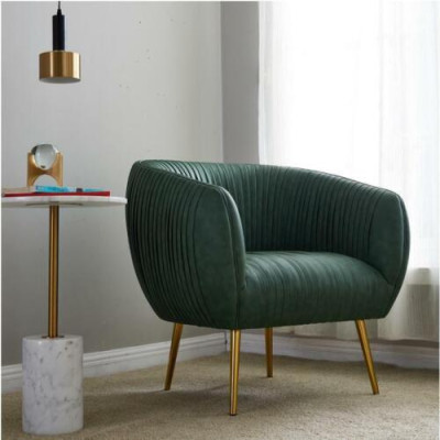 Soggiorno di lusso Nuova poltrona reclinabile in metallo Lounge Club con design imbottito.