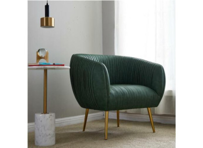 Soggiorno di lusso Nuova poltrona reclinabile in metallo Lounge Club con design imbottito.