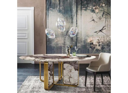 Tavoli da pranzo in pietra Tavoli rotondi Tavolo design Mobili Tavolo rotondo Sala da pranzo Moderno Nuovo