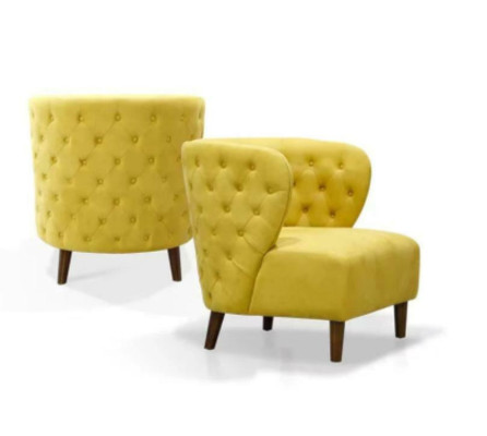 Gialla poltrona Chesterfield xl in tessuto per divani creativi di mobili Chesterfield in tessutomo.