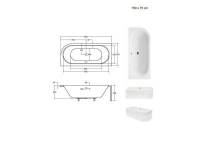 Bagno Vasche da bagno angolari disegnate, vasca bianca ad angolo.