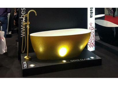 Miscelatore a colonna dorato per rubinetteria a colonna per vasca da bagno