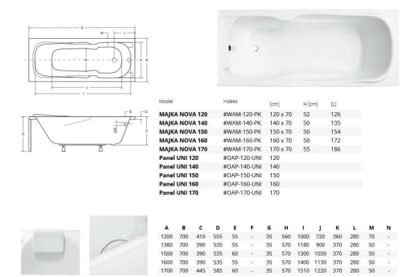 Vasca da bagno doccia, scarico doccia, piatto doccia, vasca in acrilico, set di scarico a filo.