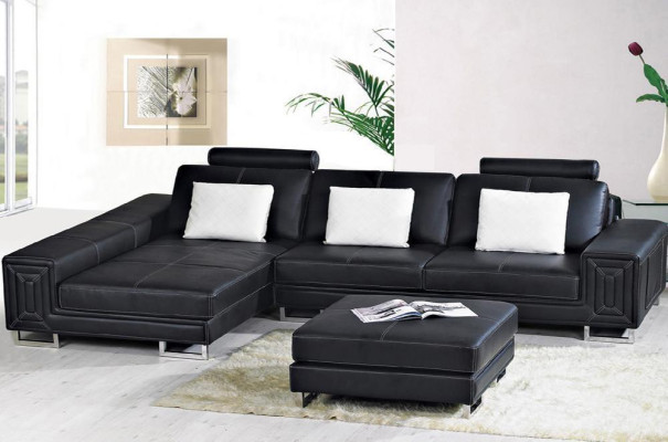 Divano ad angolo Divano Divano Divano in pelle con scaffale Sedile Set di divani Angolo GenovaS