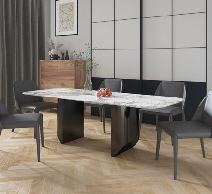 Tavolo di lusso in metallo. Tavolo da pranzo design Mega. Tavoli in metallo. Mobili da sala da pranzo. Tavoli da pranzo.