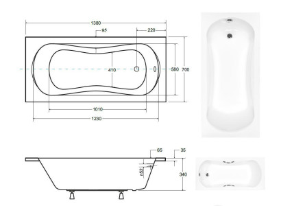 Vasca da bagno Vasca d'angolo 150*70 cm Vasca acrilica Vasca da bagno Vasca d'angolare