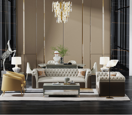 Set di divani 3+2 posti Design Sofa Couch imbottiti Divani Moderni di lusso.