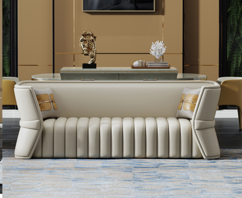 Set di divani 3+2 posti in tessuto per divani in stile design.