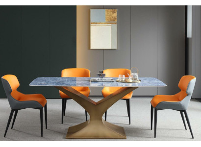 Tavolo da pranzo di lusso in metallo acciaio inossidabile tavoli mobili tavolo a colonna tavoli da pranzo in stile marmo