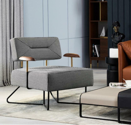 Sedia relax di lusso design divano divano poltrona tessuto lounge club