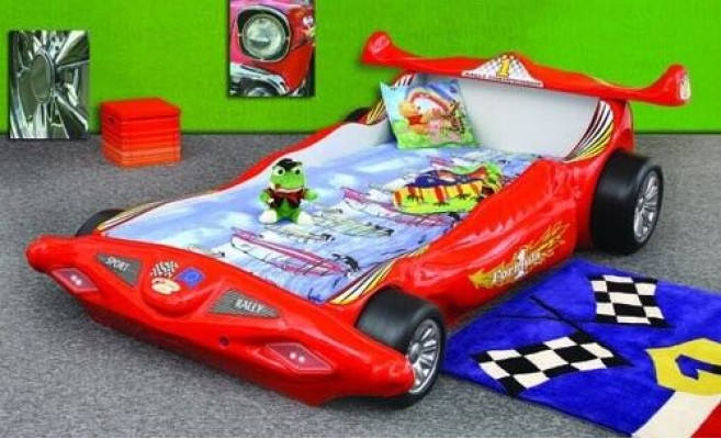 LETTO CON MATERASSO LETTO PER BAMBINI LETTO AUTO CAMERA DEI BAMBINI SCELTA DEL COLORE AUTO DA CORSA