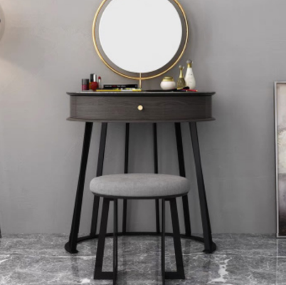 Toletta specchio sedia console di lusso comò camera da letto 2 pezzi.