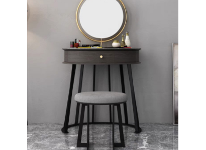 Toletta specchio sedia console di lusso comò camera da letto 2 pezzi.