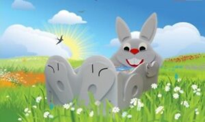 Letti per bambini con materasso a motivi animali, letto per dormire con coniglio.