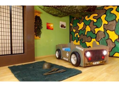 Lettino per bambini Letto giovanile Letto Letti Jeep Auto Mezzo letto + MATERASSO Nuovo