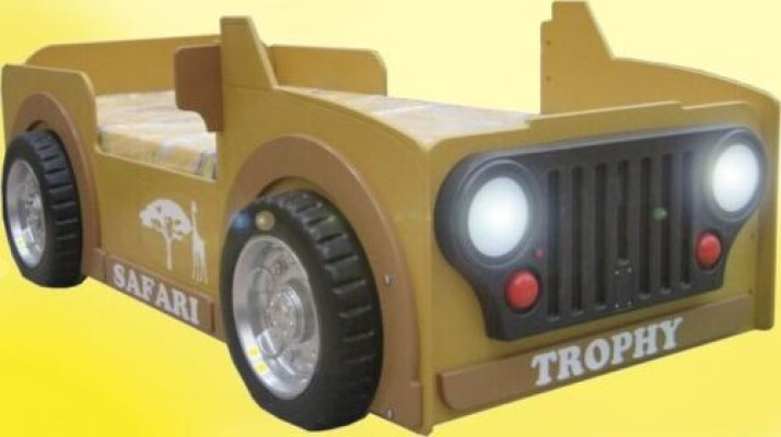 LETTO PER BAMBINI Jeep Veicolo Africa Camera da letto LETTO PER GIOVANI LETTO AUTO LETTI SAFARI