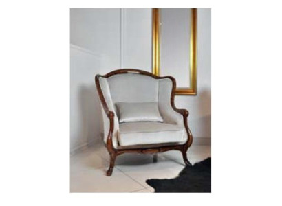 Poltrona poltrona da salotto grigia a sedere in velluto di lusso classico in legno nuovo