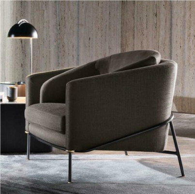 Sedia design moderna monoposto per salotto, divano, lounge, club