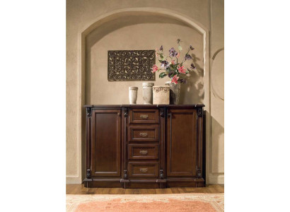 Comò Madia Comò Armadio Armadi Soggiorno Legno Barocco Marrone Mobili