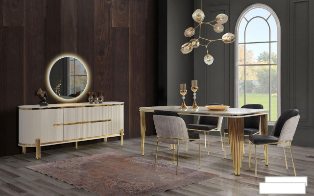 Mobiletti di lusso in legno di design per camera da letto. Stile moderno.