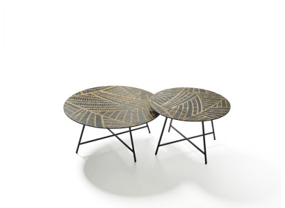 Set di tavolini da salotto di lusso in design italiano e stile contemporaneo.