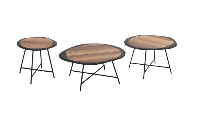 Tavolini da salotto Tavolini da appoggio Tavoli rotondi Stile italiano nero