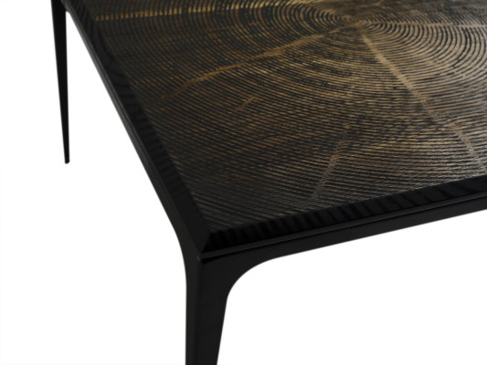 Tavolino da salotto di lusso Quadrato Tavolo Arredamento Soggiorno Nero