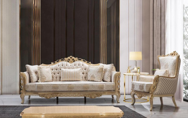 Set divano reale con tavolino da salotto 3+1.