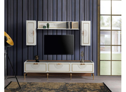 Set da pranzo tavolo 4 sedie credenza specchio mobili 7 pezzi nuovo moderno