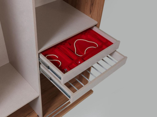 Camera da letto lussuosa armadio in legno con design in vetro moderno nuovo