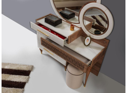 Camera da letto Set di cassettiere con specchio Insieme mobili in legno Nuovo.