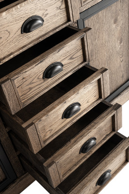 Tavolino consolle in legno marrone con cassetto scaffale tavolino da salotto credenza mobile.