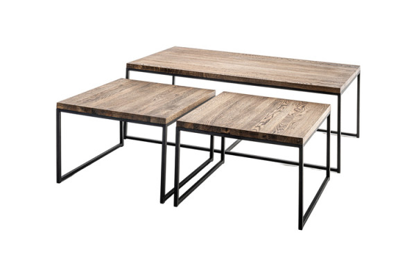 Legno Design Tavolini da Salotto Tavolo Divano Soggiorno 3 Pezzi Set Soggiorno Loft