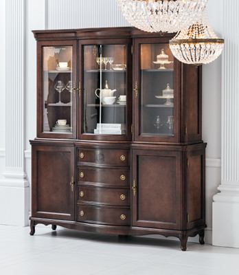 Armadietto Elegante Credenza in Legno Stile Barocco Buffet Vetrina Nuovo