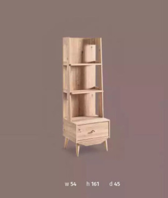 Mobile contenitore a scaffale Libreria Armadi Scaffali Mobili multiuso Marrone 54x45x161