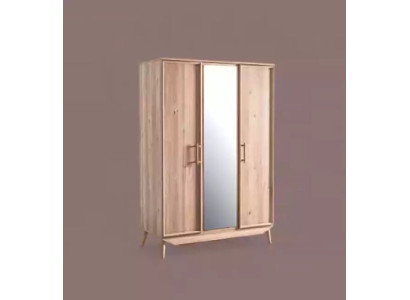 Armadio in legno marrone per camera da letto, guardaroba, armadio.
