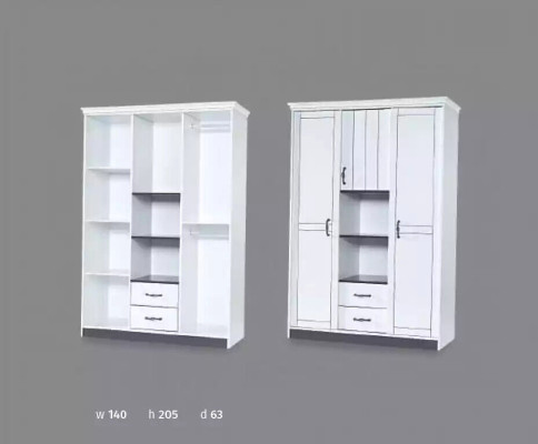 Arredamento da casa di campagna Armadio da camera da letto Armadio Armadietto Bianco Armadi 140cm