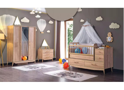 Armadio in legno marrone design mobili da camera da letto Armadio elegante