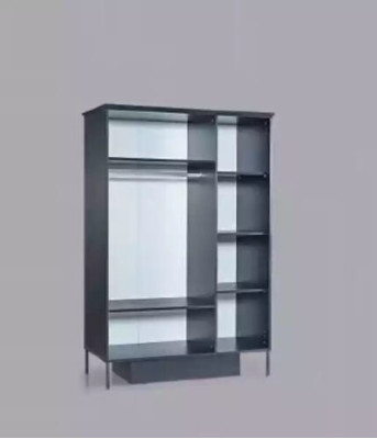 Armadio Armadio Mobili Camera da letto Armadi Legno Loft Arredamento Nero