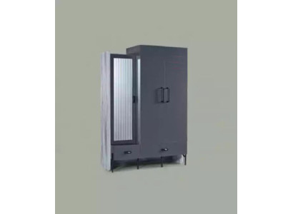 Armadio grigio guardaroba armadi camera da letto in legno mobili arredamento 134cm