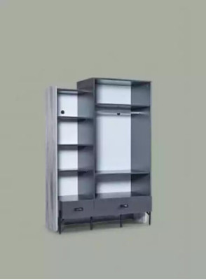 Armadio grigio guardaroba armadi camera da letto in legno mobili arredamento 134cm