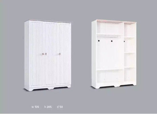 Armadio bianco in legno, armadi progettazione mobili da camera da letto bambini.