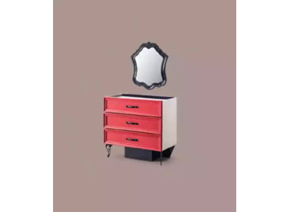 Classica credenza comò armadio comodini camera da letto rosso legno