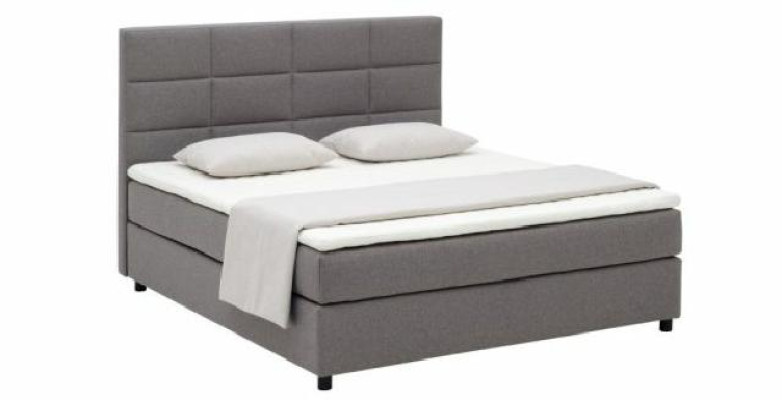 Letto matrimoniale imbottito in pelle Continental Boxspring.