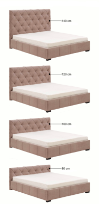 Designer Letto matrimoniale imbottito Letti Letto Camera da letto Letto matrimoniale Letto in pelle Nuovo 2700