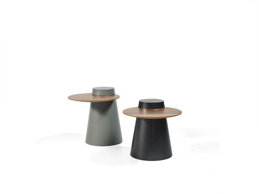 Set di 2 tavolini da salotto/tavolini da caffè/tavolini laterali design Tavolini in vetro rotondi