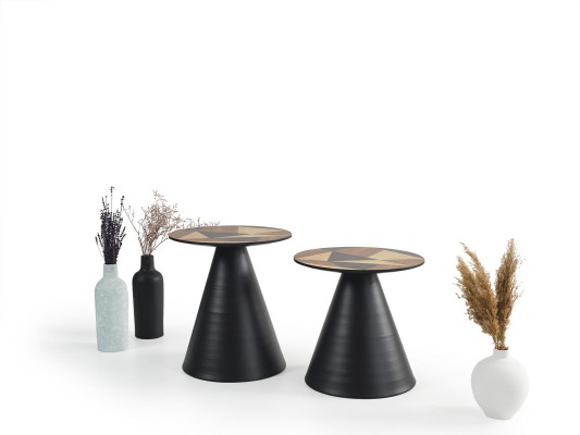 Set di design con 2 tavolini per il salotto in stile contemporaneo per il soggiorno