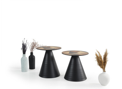 Set di design con 2 tavolini per il salotto in stile contemporaneo per il soggiorno