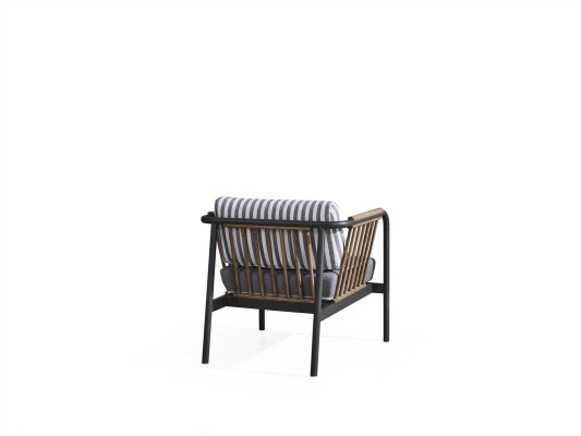 Divano design 2 posti in stoffa, 2 poltrone imbottite, divano in tessuto, tavolino nuovo.